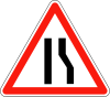 A8-Road narrows on right