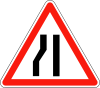 A9-Road narrows on left