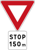 B6-Stop sign 150 metres ahead