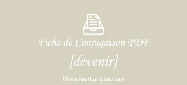 フランス語動詞活用表PDF‐devenir