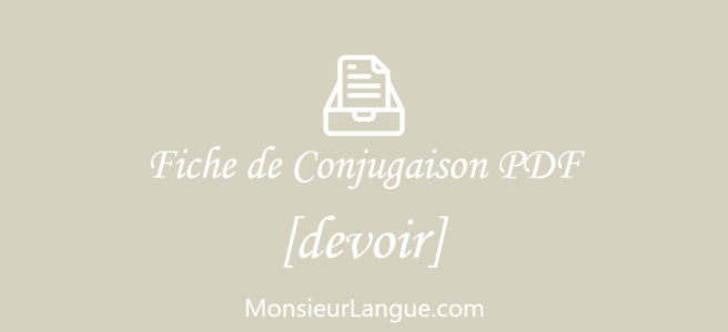 フランス語動詞活用表PDF‐devoir