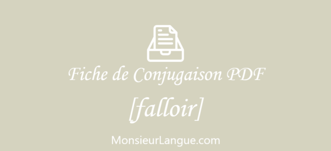 フランス語動詞活用表PDF‐falloir