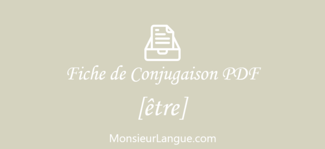 フランス語動詞活用表PDF‐être